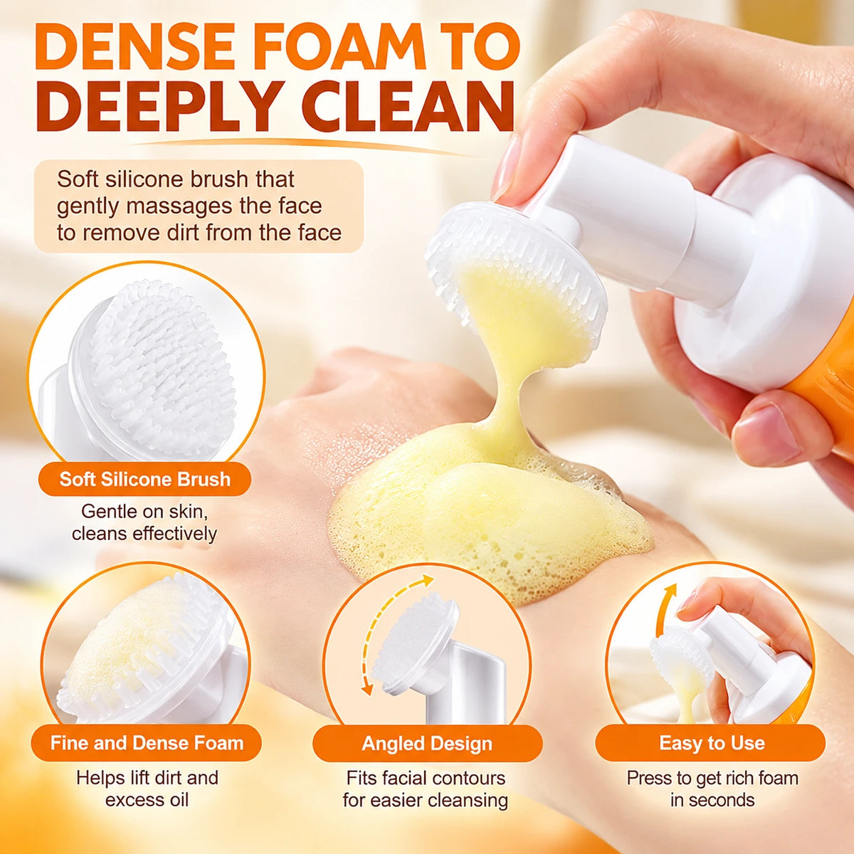 Turmeric Facial Cleansing Mousse – Foaming Face Wash for Daily Cleansing & Hydration