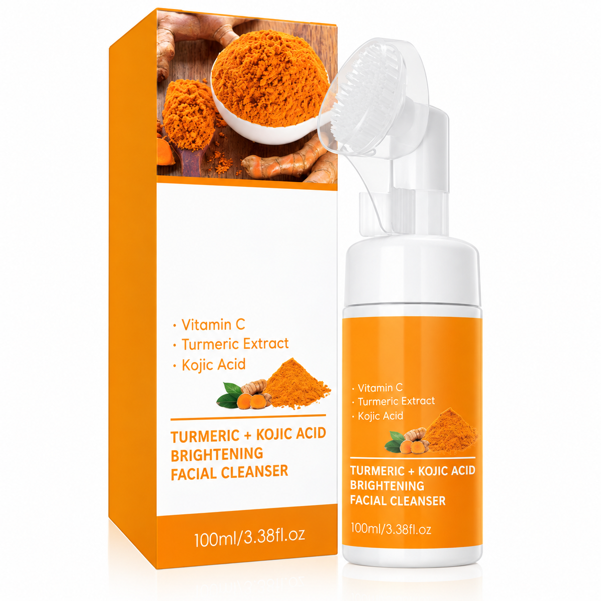 Turmeric Facial Cleansing Mousse – Foaming Face Wash for Daily Cleansing & Hydration
