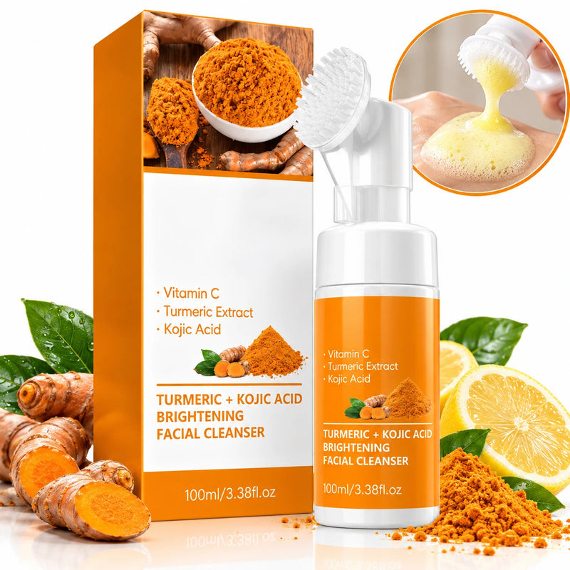 Turmeric Facial Cleansing Mousse – Foaming Face Wash for Daily Cleansing & Hydration