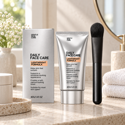 Facial Moisturizing Care Cream with Soft Application Brush