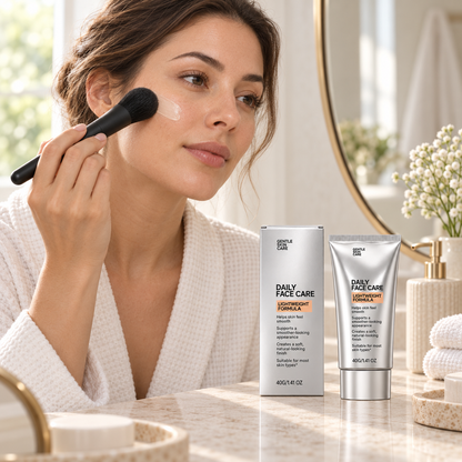 Facial Moisturizing Care Cream with Soft Application Brush