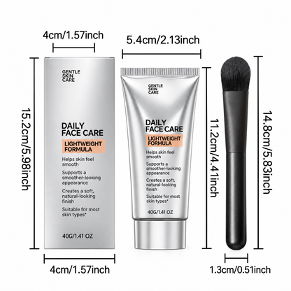 Facial Moisturizing Care Cream with Soft Application Brush